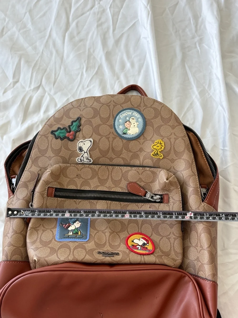 Coach x Peanuts West Backpack Snoopy Signature Canvas